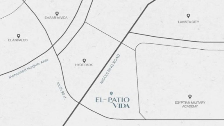 موقع كمبوند الباتيو فيدا التجمع السادس