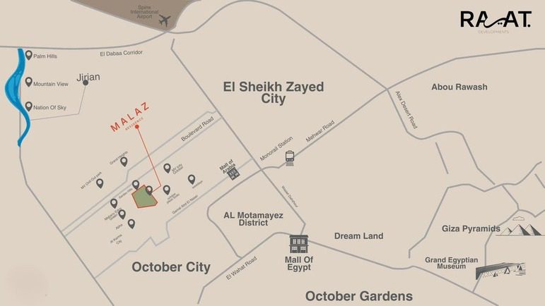 موقع كمبوند ملاذ 6 اكتوبر