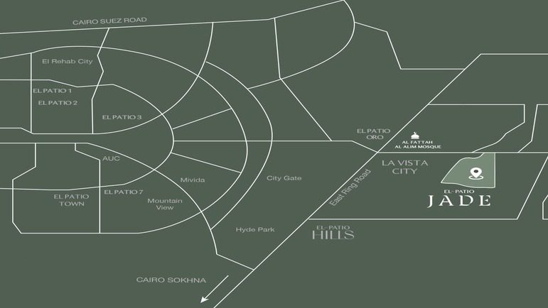 موقع مشروع الباتيو جادي العاصمة الإدارية