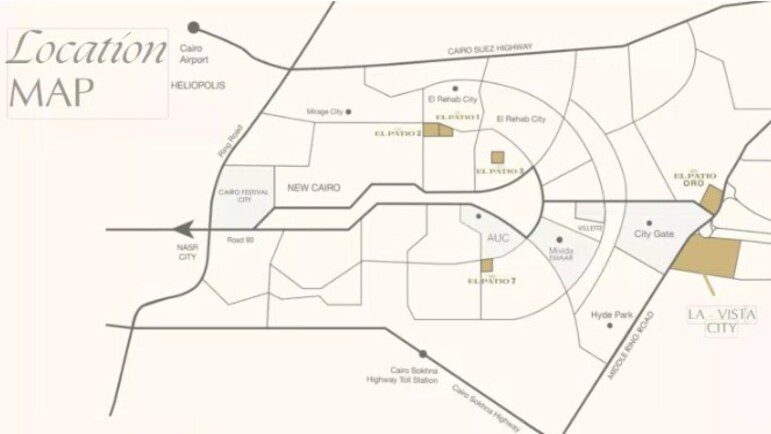موقع كمبوند لافيستا سيتي العاصمة الإدارية الجديدة