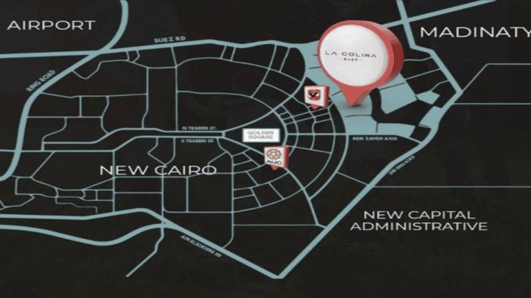 موقع كمبوند لاكولينا إيست التجمع الخامس