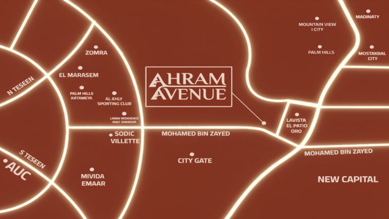 موقع كمبوند أهرام أفينيو القاهرة الجديدة