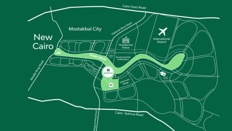 موقع كمبوند بوردووك العاصمة الإدارية