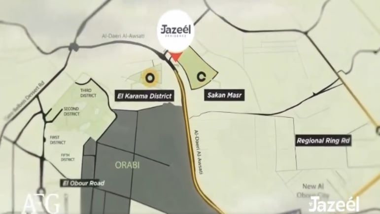 موقع كمبوند جزيل العبور الجديدة