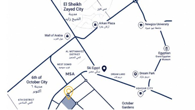 موقع مشروع كاليستا جاردنز أكتوبر